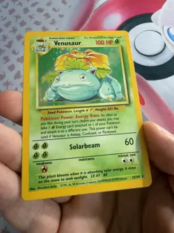 Venusaur 15/102 Holo Holo Rare Base Set Unlimited Pokemon card TCG WOTC - Image 5