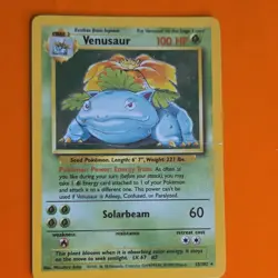 Pokemon TCG Venusaur 15/102 Base Set Holo Rare Unlimited 1999 English 100 HP - Image 1