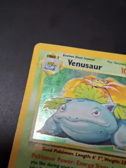 Pokemon Card TCG - Venusaur 15/102 Base Set Unlimited Holo Holo Rare - HP - Image 3