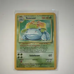 Pokemon TCG Venusaur 15/102 Base Set Holo Rare 1999 English 100 HP Unlimited - Image 1