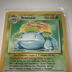 Pokemon TCG Venusaur 15/102 Base Set Holo Rare 1999 English 100 HP Unlimited - Image 2