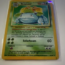 Pokemon TCG Venusaur 15/102 Base Set Holo Rare 1999 English 100 HP Unlimited - Image 3
