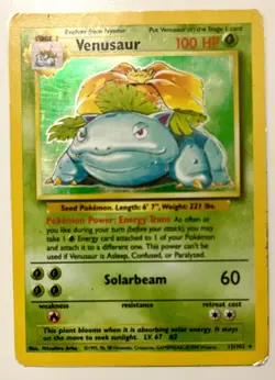 Pokemon TCG Venusaur Base Set 15/102 Holo Unlimited Holo Rare - Image 1