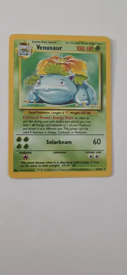 Pokemon TCG Venusaur Base Set Holo Unlimited Rare Card 15/102 - Image 1