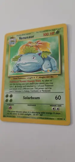 Pokemon TCG Venusaur Base Set Holo Unlimited Rare Card 15/102 - Image 2