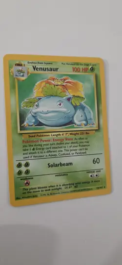 Pokemon TCG Venusaur Base Set Holo Unlimited Rare Card 15/102 - Image 3
