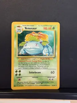 Pokemon TCG Venusaur Base Set Holo Unlimited Rare Card 15/102 VLP - Image 1