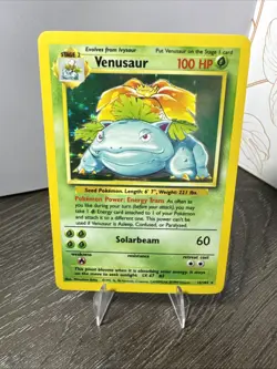 Pokemon TCG Venusaur Base Set Holo Unlimited Rare Card 15/102 NM Condition - Image 1