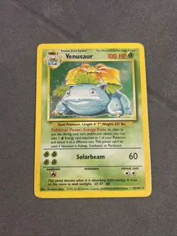 Pokemon TCG Venusaur Base Set Holo Unlimited Rare Card 15/102 HP - Image 1
