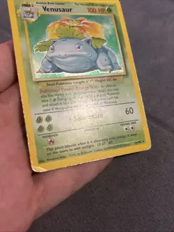 Pokemon TCG Venusaur Base Set Holo Unlimited Rare Card 15/102 HP - Image 3