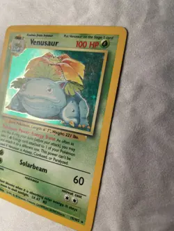 Pokemon TCG Venusaur 15/102 Base Set Unlimited Holo Rare LP/MP - Image 2