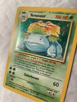 Pokemon TCG Venusaur 15/102 Base Set Unlimited Holo Rare LP/MP - Image 3