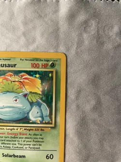 Pokemon TCG Venusaur 15/102 Base Set Unlimited Holo Rare LP/MP - Image 5
