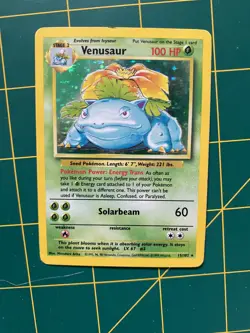 Pokemon TCG Venusaur Base Set 15/102 Holo Unlimited Holo Rare - Image 1