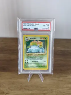 Pokemon TCG Venusaur Base Set Holo Rare Card 15/102 PSA 8 Unlimited - Image 1