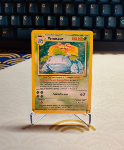 Pokemon TCG Venusaur Base Set Holo Unlimited Rare Card 15/102 HP - Image 1