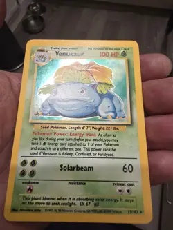 Pokemon TCG Venusaur 15/102 Base Set Unlimited Holo Rare Near Mint - Image 2