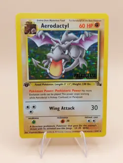 Aerodactyl (Prerelease) 1st Edition Fossil Holo Rare 1/62 Pokemon - WOTC 1999 - Image 1