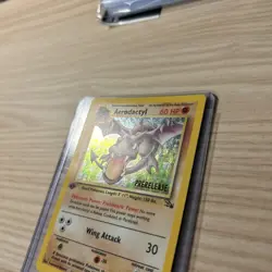 Pokemon TCG Aerodactyl Fossil 1st Edition Holo Prerelease Rare 1/62 - Image 3