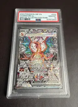 Pokemon TCG Charizard EX 223/197 Obsidian Flames SIR Gem Mint PSA 10 - Image 1