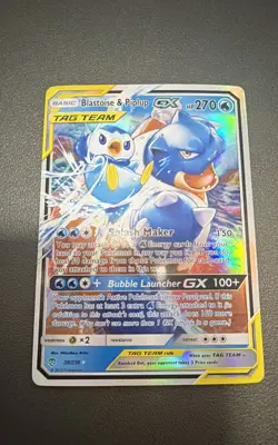 Pokemon TCG Blastoise and Piplup GX Tag Team 38/236 Cosmic Eclipse ultra rare - Image 1