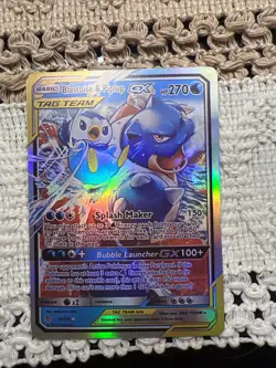 Pokemon TCG Blastoise and Piplup GX Tag Team 38/236 Cosmic Eclipse - Image 1