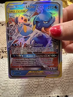 Pokemon TCG Blastoise and Piplup GX Tag Team 38/236 Cosmic Eclipse - Image 3