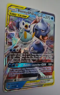 Pokemon TCG - Cosmic Eclipse Blastoise & Piplup GX #38/236 - Tag Team - Image 2