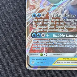 Pokemon TCG Blastoise & Piplup GX TAG TEAM 38/236 Holo Ultra Rare Cosmic Eclipse - Image 5