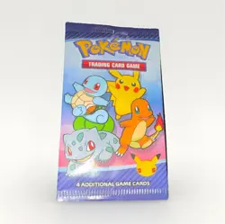 McDonald's 2021 Pokemon TCG 25th Anniversary Promo Pack 4 Cards English (1) - Image 1