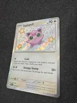 Pokemon Card TCG Jigglypuff 198/091 Paldean Fates Baby Shiny Rare NM Holo - Image 5