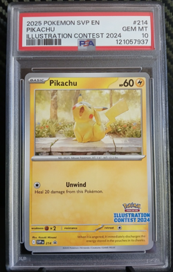 2025 Promo cards Pokemon Pikachu #214-EN PSA10+ Pikachu #242-JP PSA9. - Image 1
