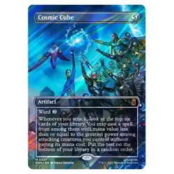 MTG - Marvel Super Heroes - Cosmic Cube Borderless Scene Card - 0337 - FOIL - Image 1
