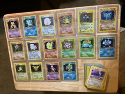 NM Near COMPLETE Base Set Pokemon Cards 96/102. WOTC 1999. Unlimited ALL HOLOS - Image 1