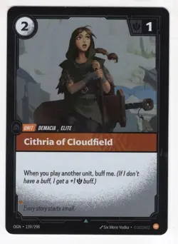 Riftbound League Of Legends Origins Foil Card OGN 139 Cithria Of Clouldfield - Image 1