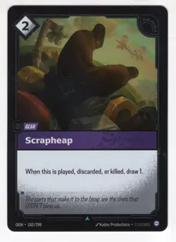 Riftbound League Of Legends Origins Foil Card OGN 182 Scrapheap - Image 1
