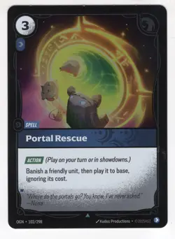 Riftbound League Of Legends Origins Foil Card OGN 102 Portal Rescue - Image 1