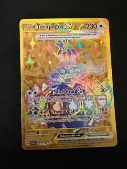 Pokemon TCG Terapagos EX Hyper Rare Stellar Crown Card 173/142 Holo - Image 1