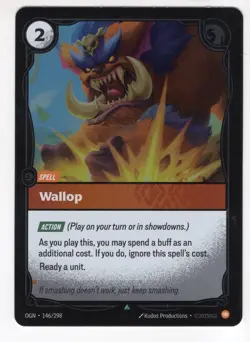 Riftbound League Of Legends Origins Foil Card OGN 146 Wallop - Image 1