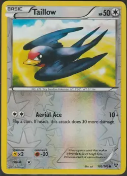 Taillow - 102/146 - Common Reverse Holo - XY Base - Pokemon Card LP - Image 1