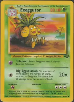 Exeggutor 35/64 - Unlimited Edition Pokemon Card Jungle Set 1999 WOTC - NM - Image 1