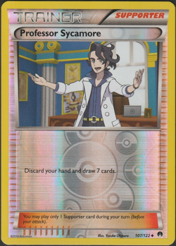 Pokemon Card - XY - BREAKpoint Professor Sycamore 107/122 Reverse Holo - LP - Image 1