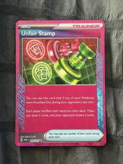 [NM] Pokemon TCG Unfair Stamp Twilight Masquerade Ace Spec Card 165/167 - Image 1