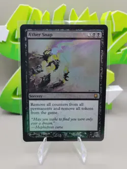 Aether Snap FOIL Darksteel NM Black Rare MAGIC THE GATHERING MTG CARD - Image 1