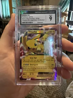 Pikachu EX XY84 CGC 9 2015 Black Star Promo Pokemon Card - Image 1