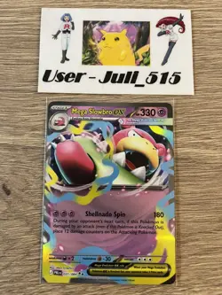 Pokemon TCG Card - Mega Slowbro EX 031/084 Pitch Black English Near Mint In Hand - Image 1