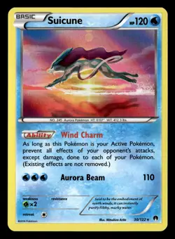 Suicune 30/122 Rare Holo BREAKpoint Pokemon Card - 1 - Image 2