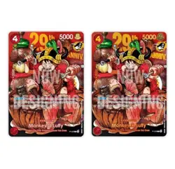 [Pre-Order] ENGLISH Monkey D. Luffy PROMO P-159 2 Card Set 29th Anniversary - Image 1