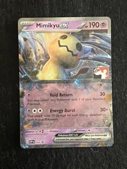 Mimikyu ex 004 Holo Promo Prize Pack Series Stamp Near Mint Pokemon Single Card - Image 1