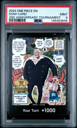 2024 One Piece Promos Don!! Card 2nd Anniversary Tournament PSA 9 - Image 1